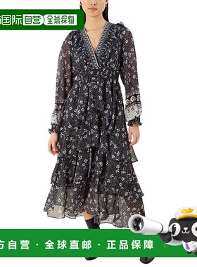 自营 Hale Bob Midi连衣裙-黑色 美国奥莱直发