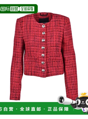 自营patrizia pepeBoucle Jacket - Red/Black - red 美国奥莱直