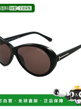自营Tom Ford Sunglasses Oval Full Rim, Black Frame And Brown