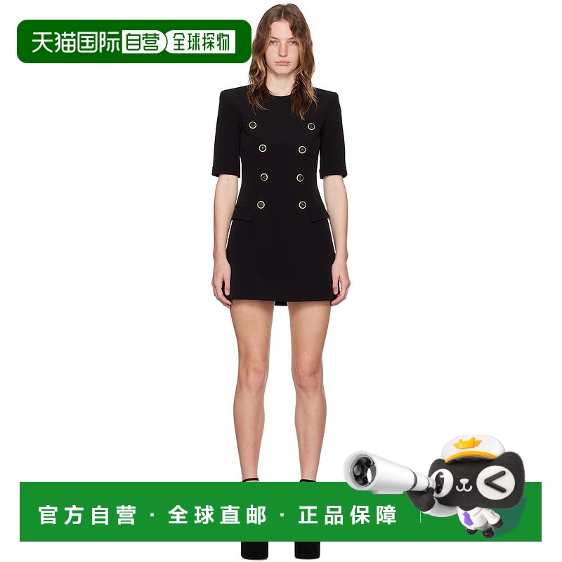 1h可退 香港直邮潮奢 Balmain 巴尔曼 女士 黑色连衣裙 DF1R7330V