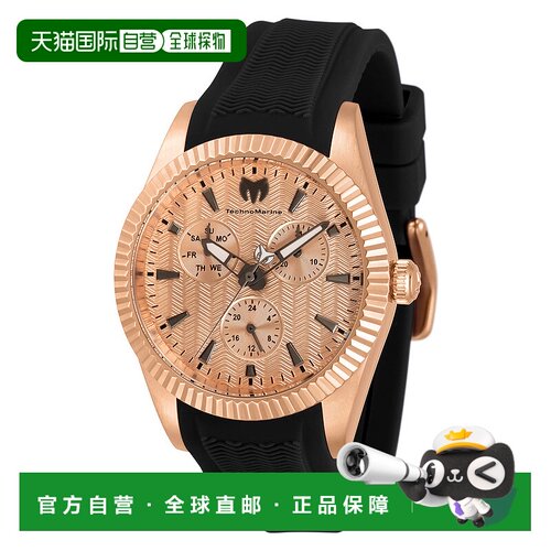 自营TechnoMarine女式38毫米石英手表-黑色 美国奥莱直发