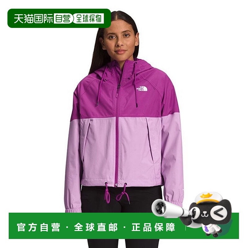 自营The North Face Antora防雨夹克女式紫色长袖连帽SGN1611-紫