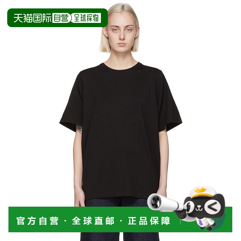 1h可退 香港直邮潮奢 TOTÊME 女士 黑色大廓形 T 恤 211472770