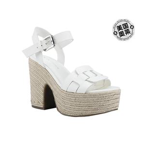 marc fisherViga Womens Heels Ankle Strap Espadrilles- white