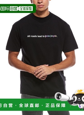 自营Palm Angels All Roads Classic T-Shirt - black 美国奥莱直