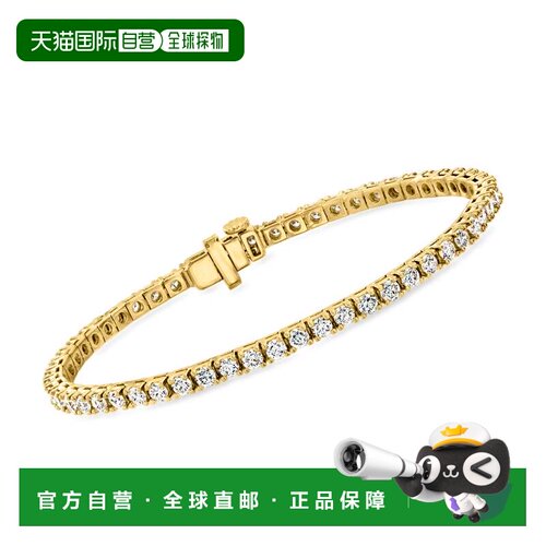 自营Ross-Simons Lab-Grown Diamond Tennis Bracelet in 18kt Go