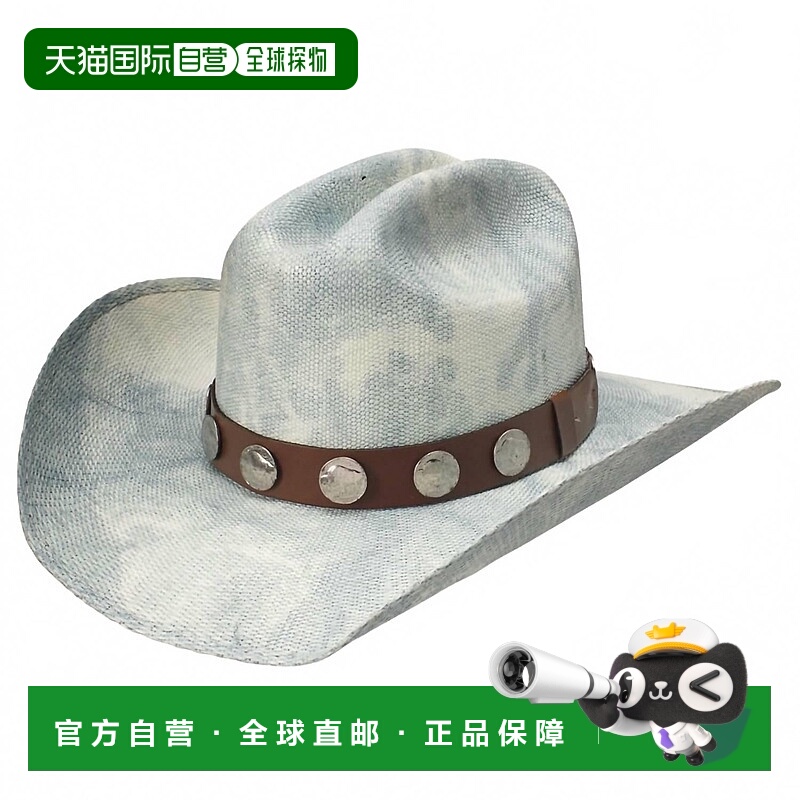 自营 stetson女式悬挂式紧身蜂蜜Lainey草帽，牛仔混纺 美国奥莱