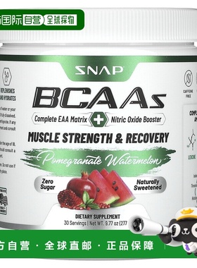 香港直邮Snap 补充剂，支链氨基酸，石榴西瓜，9.77 盎司（277 克