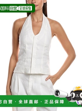 自营A.L.C. Cora Linen-Blend Top - white 美国奥莱直发