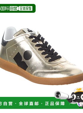 自营Isabel Marant Kaycee Leather Sneaker - gold 美国奥莱直发
