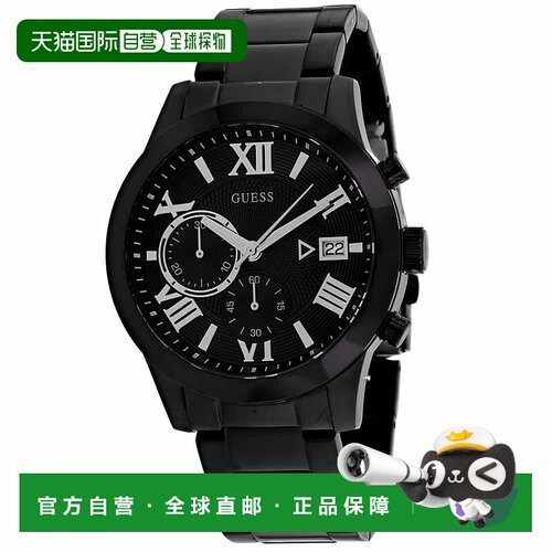 自营Guess男士黑色表盘手表-黑色 美国奥莱直发