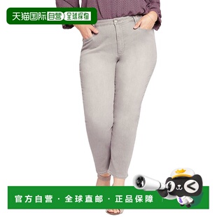NYDJ 美国奥莱直发紧身裤 Plus 红色 宽松直筒紧身牛仔裤 自营