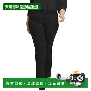 NYDJ 黑色 Plus 黑色直筒牛仔裤 美国奥莱直发 Marilyn 自营