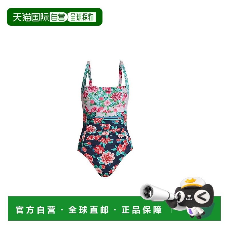 自营Johnny Was Japer 褶饰连体泳衣 花卉印花泳衣 - 多色 美国奥