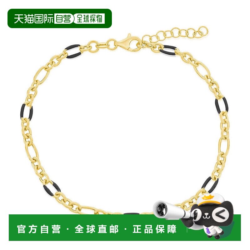 自营 simona纯银链接黑色珐琅脚链 - 镀金 - 黑色 美国奥莱直发
