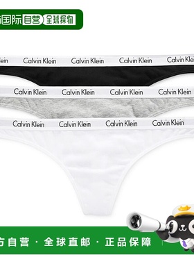 1h可退 【美国直邮】Calvin Klein|Carousel 棉质三件装丁字裤 QD