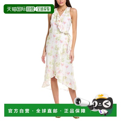 自营 Sara Campbell Savannah 亚麻中长连衣裙 - 绿色 美国奥莱直