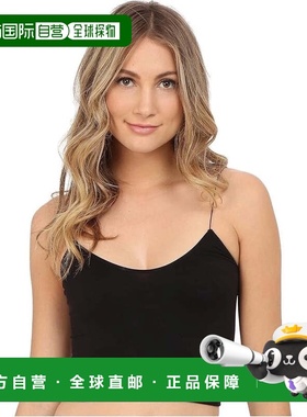 自营Women's Free People Cami Top Black Stretch Spaghetti Str