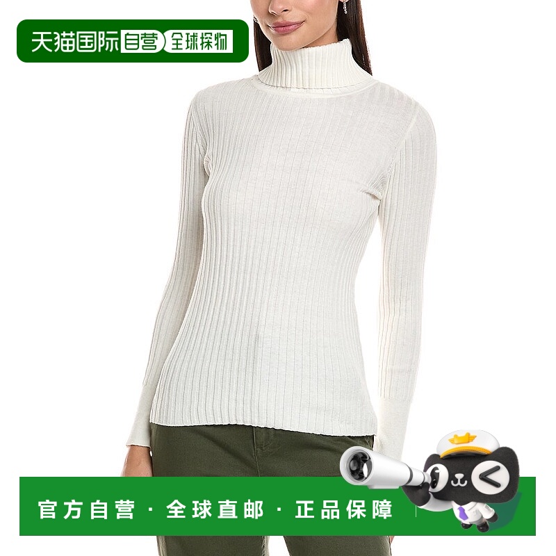 自营tyler boe Rib Cashmere-Blend Turtleneck Top - white 美国