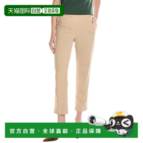 自营theory理论Treeca裤子-棕色 美国奥莱直发女裤直筒裤