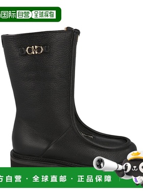 自营salvatore ferragamoEurialo F Leather Boots - black 美国