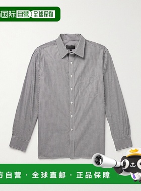 1h可退 香港直邮潮奢 NILI LOTAN 男士 Finn 条纹棉质府绸衬衫 11