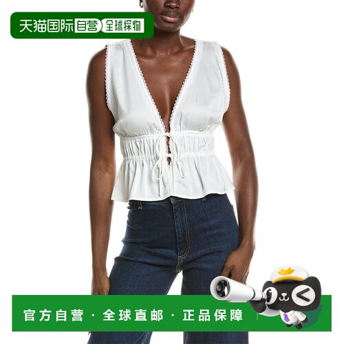 自营Wayf Top - white 美国奥莱直发上衣女装背心性感