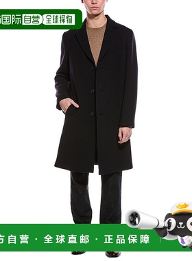 自营Theory Monroe Wool-Blend Trench Coat - black 美国奥莱直