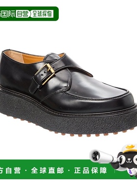 自营tod'sTOD的Fondo皮革平台乐福鞋-黑色 美国奥莱直发一脚蹬