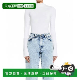 自营 美国奥莱直发 lapointe白色光学紧身立领连体衣