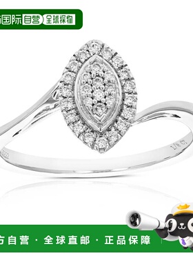 自营vir jewels1/8 克拉圆形切割实验室培育钻石结婚订婚戒指 .92
