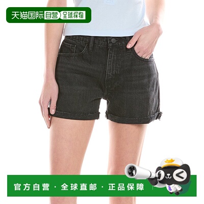 自营 frame denim框架牛仔Le Grand Garcon短裤-黑色 美国奥莱直