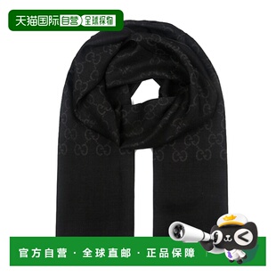 自营 GUCCI古驰 双G提花围巾 流苏 绒线围巾 男女同款情侣款配饰