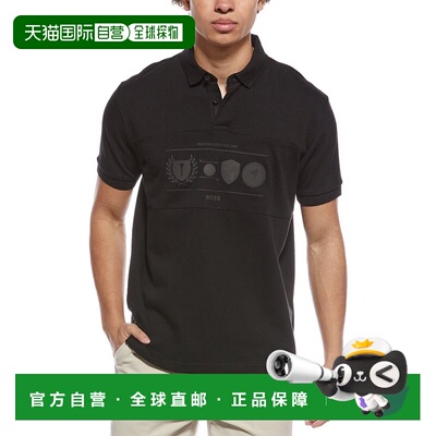 自营Hugo Boss Percy Heritage Polo Shirt - black 美国奥莱直发
