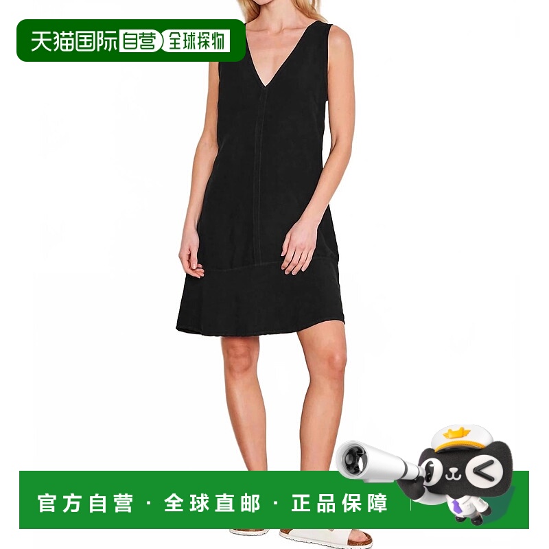 自营sundryShort Shift Dress In Black - black 美国奥莱直发