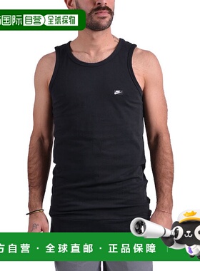 自营 Nike Modern Basic 背心 黑色/白色 886030-010 男款 - 黑色