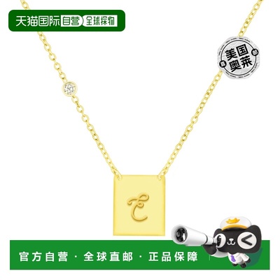 savvy cie jewels18K 镀金纯银项链，镶嵌 CZ - yellow-e 【美国