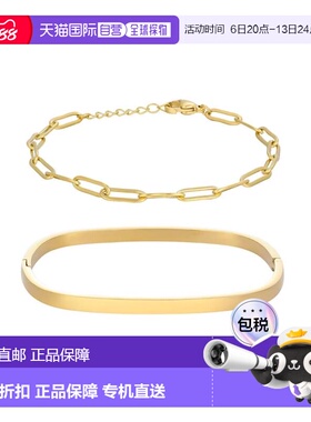 自营adorniaTarnish Resistant 18k Gold Plated Rectangular Cuf