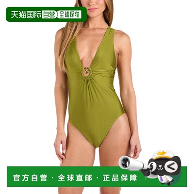 自营sunshine 79阳光79阳光固体暴跌一件-橄榄 美国奥莱直发泳衣