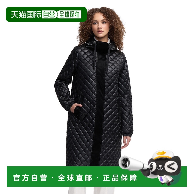 自营 Pajar女式Peridot钻石绗缝长款项链-黑色 美国奥莱直发外套