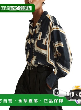 自营Reiss Isadora Tracker Print Shirt - navy 美国奥莱直发