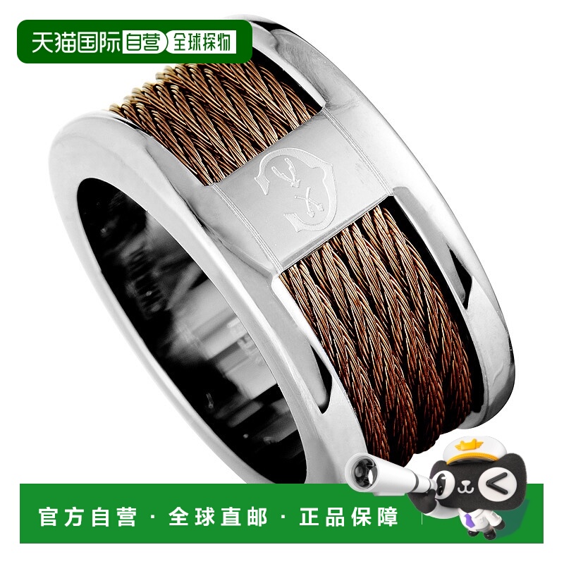 自营 Charriol Forever 不锈钢和青铜 PVD 电缆带环 多 美国奥莱