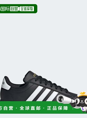 自营adidas Grand Court 2.0女式鞋芯黑色/云白色/金色金属漆 美