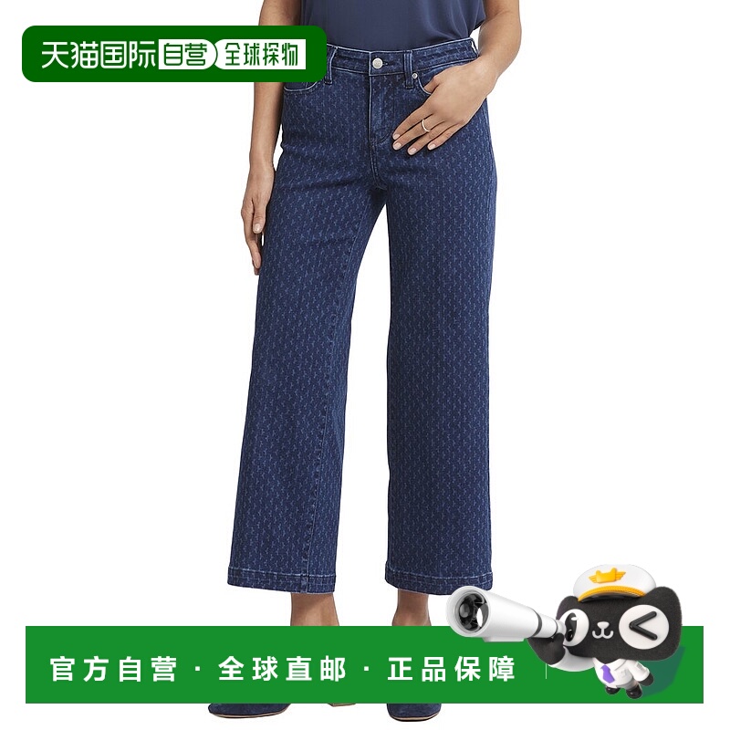 自营NYDJ Teresa Indigo Maison Geo Wide Leg Jean - blue 美国