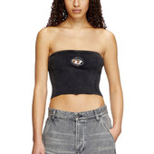 迪赛 镂空LOGO徽标做旧款 紧身无袖 香港直邮DIESEL 针织抹胸 女士