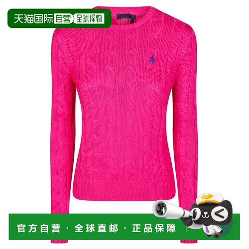 自营polo ralph lauren充满活力的编织线针织圆领毛衣-粉红色 美