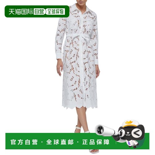 自营l'agenceL’AGENCE Emilio Midi Shirtdress - white 美国奥