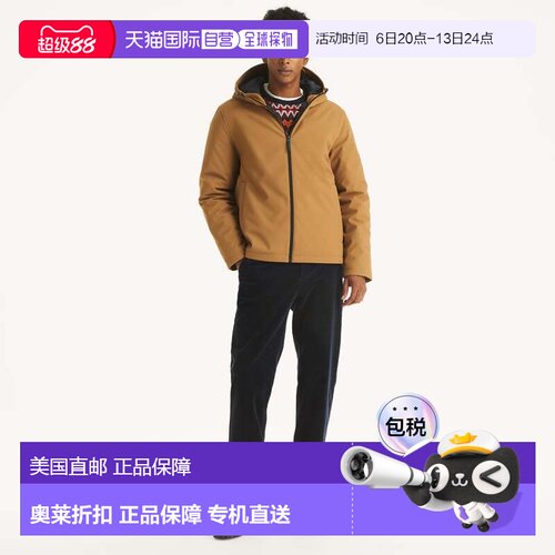 自营Nautica Mens Full-Zip Jacket - sand shore 美国奥莱直发