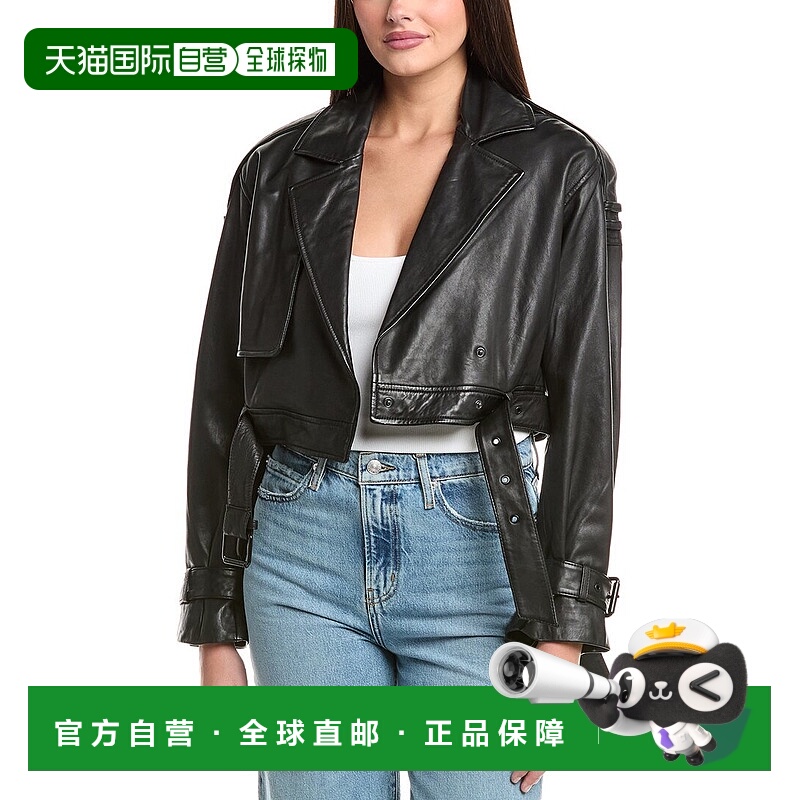 自营 all saintsAllSaints Ophelia皮夹克-黑色 美国奥莱直发