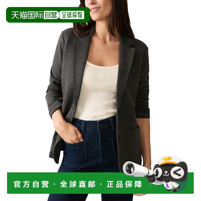 自营Faherty Inlet针织运动夹克-黑色 美国奥莱直发